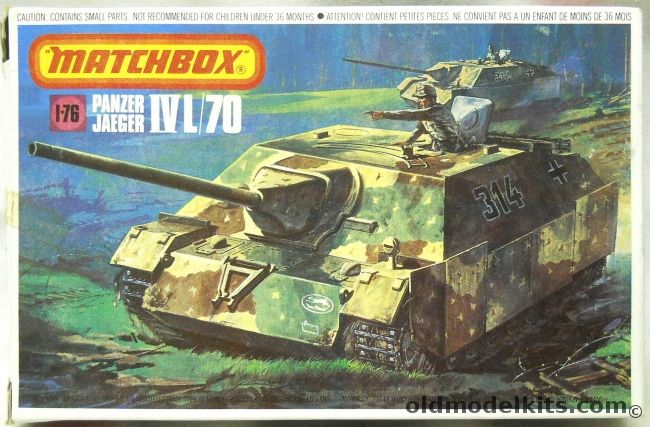 Matchbox 1/76 Panzer Jaeger IV L/70 - With Diorama Display Base, PK87 plastic model kit